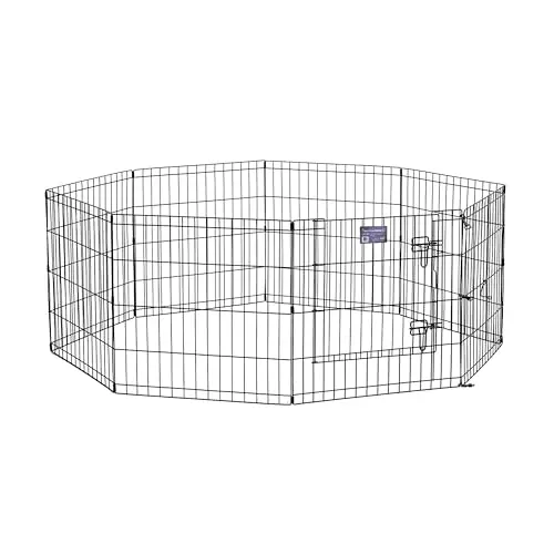 MidWest Homes for Pets 24-inch tall folding metal dog exercise pen with door