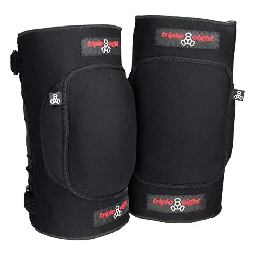 Black Triple Eight Undercover neoprene knee pads with EVA foam pads