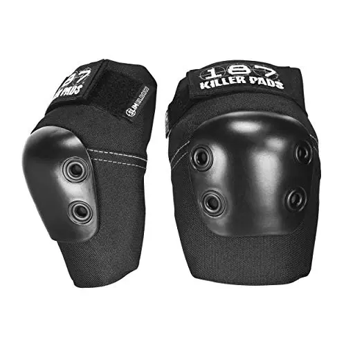 187 Killer Pads Slim Elbow Pad in black, highlighting its reduced bulk.