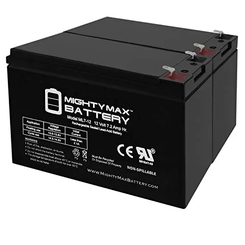 Mighty Max Battery 12V 7.2Ah sealed lead acid battery two-pack for Liftmaster gate openers
