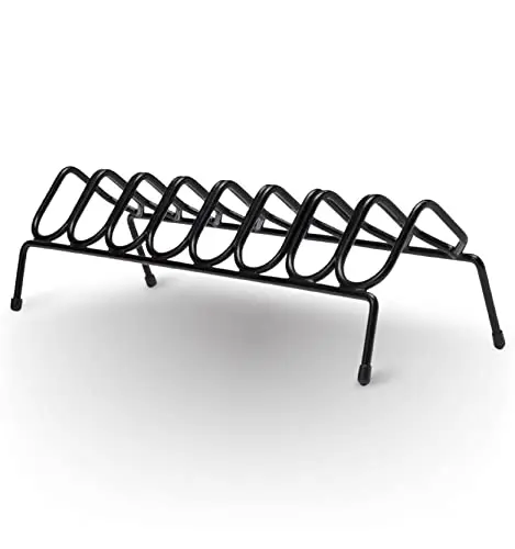 SnapSafe black wire pistol rack holding eight handguns in a safe