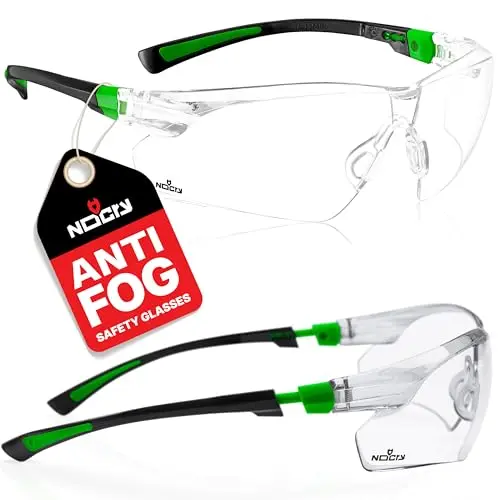 NoCry EyeArmor+ black and green safety glasses