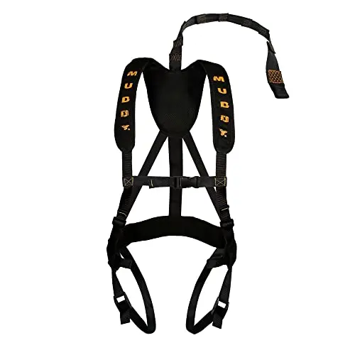 MUDDY Outdoors Magnum Pro padded tree stand safety harness in black
