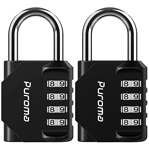 Puroma 2 pack combination padlocks for outdoor use