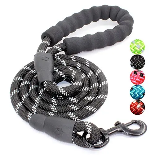 BAAPET rock climbing rope dog leash with reflective threads and padded handle