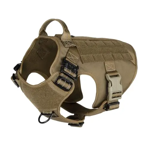 ICEFANG Classic Tactical Dog Harness in brown