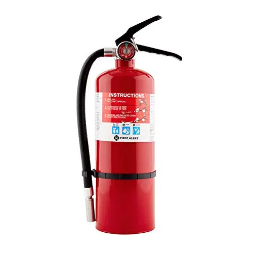 First Alert HOME2PRO fire extinguisher with wall hook