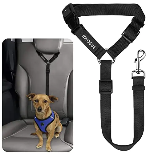 BWOGUE adjustable dog seat belt leash for car headrest