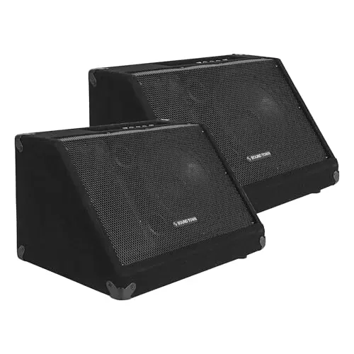 Sound Town METIS-10MPW powered stage monitor speaker pair