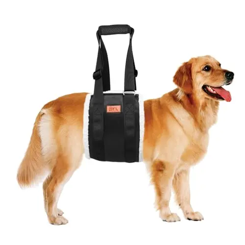PICK FOR LIFE adjustable black dog lift harness with padded handles