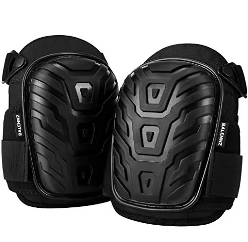 BALENNZ Professional Gel Knee Pads with heavy-duty shield and double straps