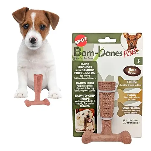 SPOT Bam-Bones bamboo fiber chew toy for aggressive chewers