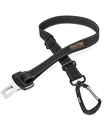 Mighty Paw dog car seat belt with aviation aluminum carabiner