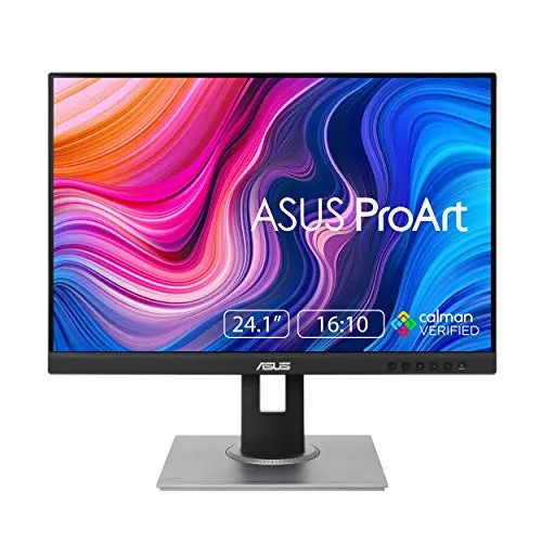 ASUS ProArt PA248QV 24.1-inch professional monitor on an adjustable stand