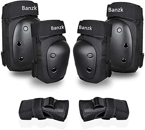 Banzk adult and kids 6-in-1 protective gear set including knee and elbow pads