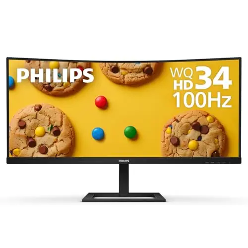 Philips 34-inch curved frameless ultrawide monitor with USB-C