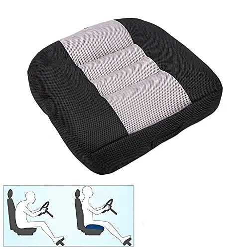 Srutirbo black and gray oval car booster seat cushion