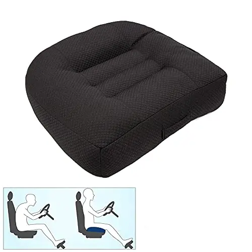 Srutirbo pure black square car booster seat cushion