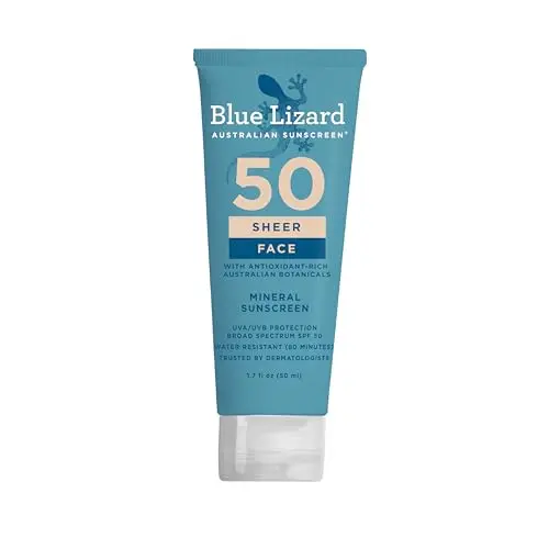 Blue Lizard Sheer Face Mineral SPF 50 Sunscreen Lotion