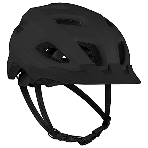 Retrospec Lennon adult bike helmet with built-in LED light and removable visor in matte black
