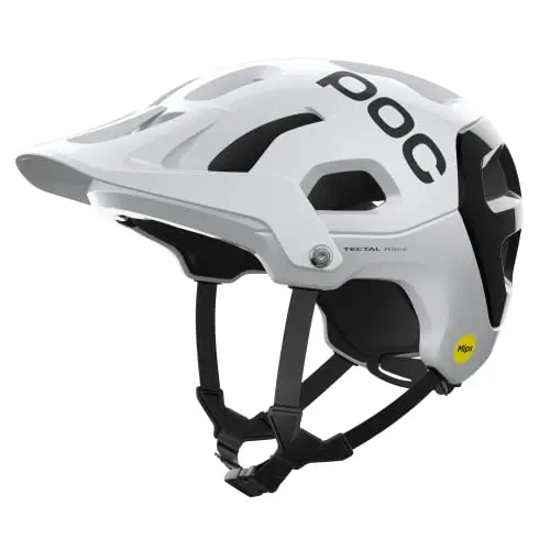 POC Tectal Race MIPS mountain bike helmet in Garnet Red and White