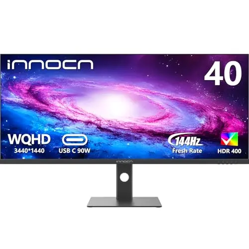 INNOCN 40-inch ultrawide flat computer monitor on an adjustable stand