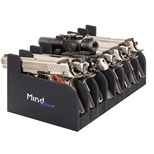 MIND&ACTION adjustable foam pistol rack for gun safe