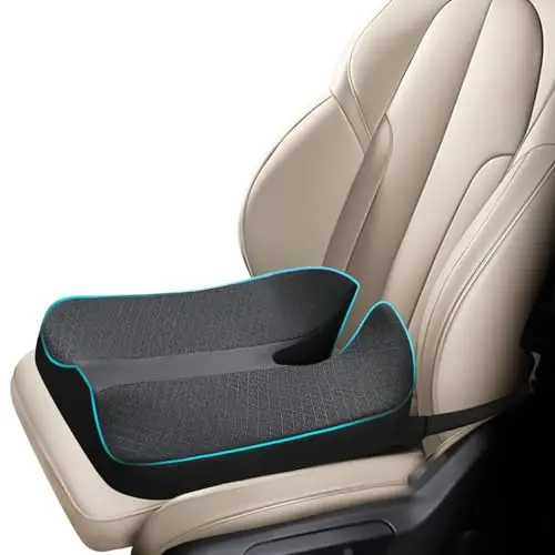 anzhixiu black memory foam car seat cushion with U-shaped cutout