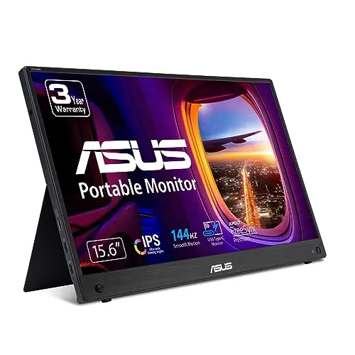 ASUS ZenScreen 15.6-inch portable monitor with a fold-out kickstand