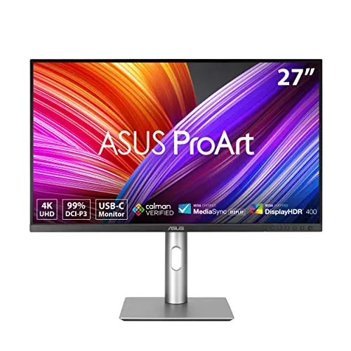 ASUS ProArt 27-inch 4K HDR professional monitor with USB-C
