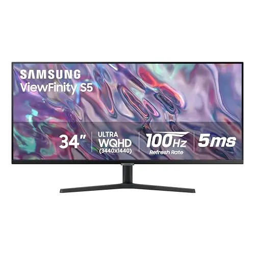 Samsung 34-inch ultrawide monitor with slim bezels