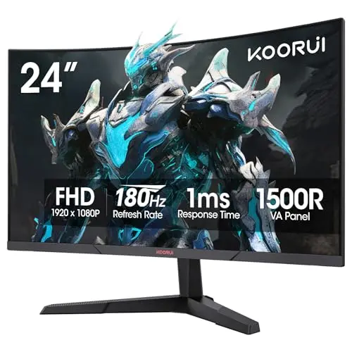 KOORUI 24-inch curved gaming monitor with slim bezels