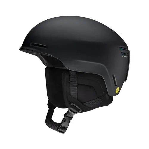 Smith Method snowboarding helmet in matte black showing side profile and ventilation ports.