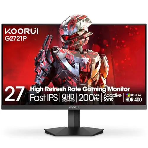 KOORUI 27-inch 200Hz WQHD gaming monitor with thin bezels