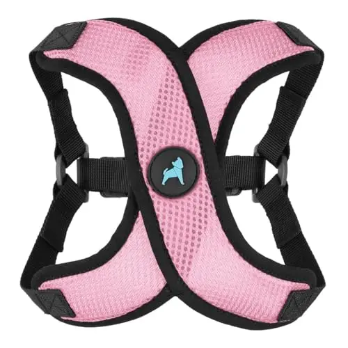 Gooby Comfort X Step in Lite Dog Harness in pink, showing step-in design