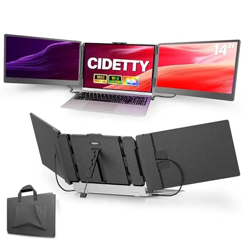CIDETTY 14-inch ultra-thin triple portable monitor for laptops