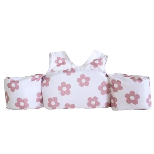 Ava and Oliver retro daisy print toddler swim vest