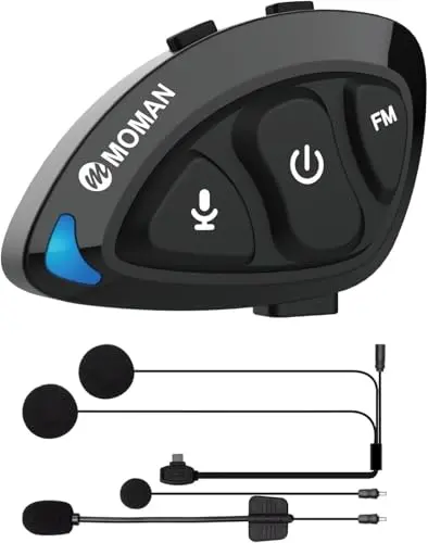 Moman RS-S motorcycle helmet headset with speakers and AI voice control
