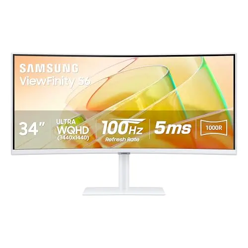 Samsung 34-inch ViewFinity S65TC curved ultrawide monitor with Thunderbolt 4 connectivity