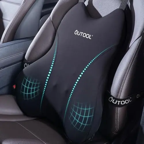 QUTOOL professional black lumbar support pillow designed for car seats