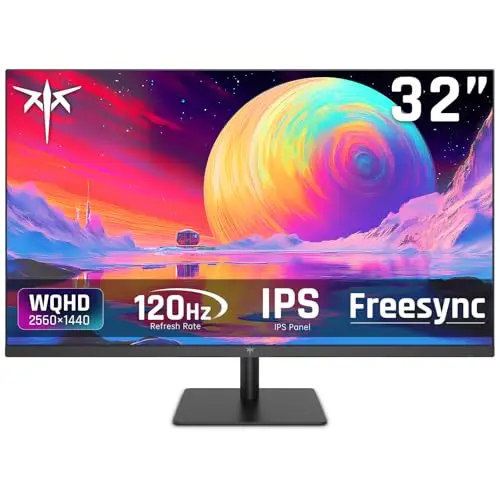 KTC 32-inch QHD IPS computer monitor with ultra-thin bezels.