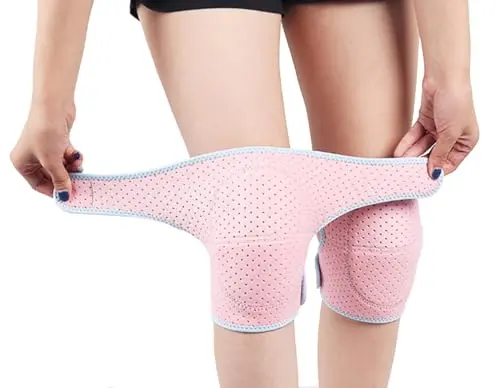 Pink SUJAYU Slim-Fit Knee Pads with velcro strap