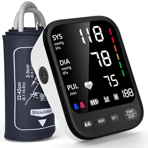 Invaxe Automatic Upper Arm Blood Pressure Monitor with large backlit screen