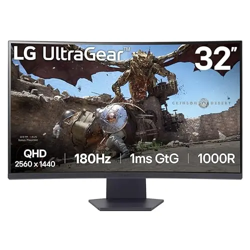 LG 32-inch ultragear curved QHD gaming monitor