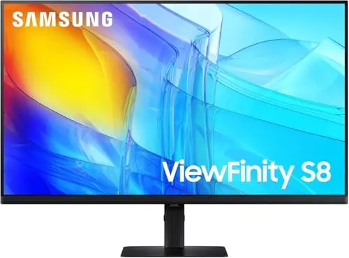 Samsung ViewFinity S8 27-inch 4K monitor with height-adjustable stand