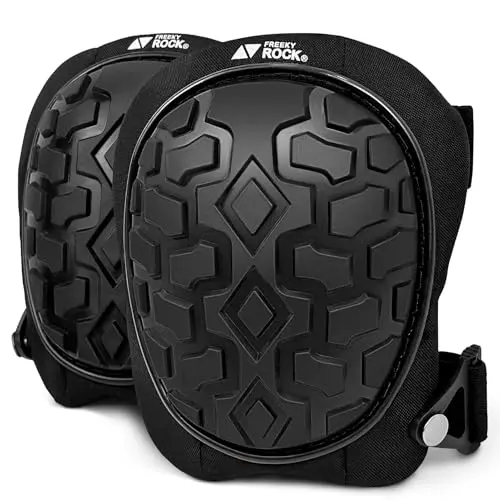 FREEKYROCK black knee pads with hard cup and foam padding