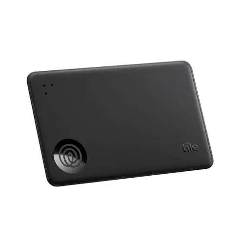 Tile Slim Bluetooth tracker in black, credit card sized