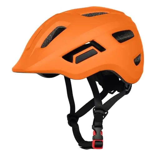 HUGGAH lightweight baby bike helmet in tangerine