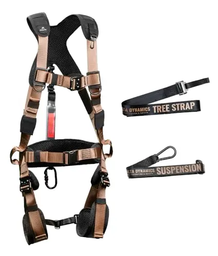 Malta Hunter's Elite Hunting Safety Harness in black with included straps