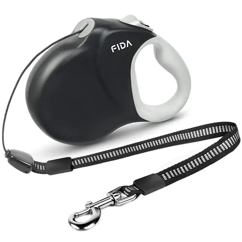 Fida black 30-foot long retractable dog leash